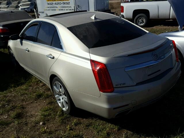 1G6AT5S39E0128439 - 2014 CADILLAC CTS SILVER photo 3