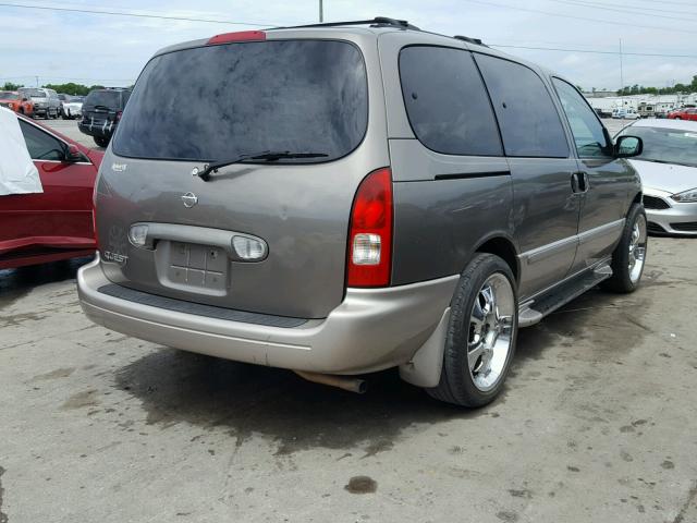 4N2ZN15T61D809723 - 2001 NISSAN QUEST GXE GRAY photo 4