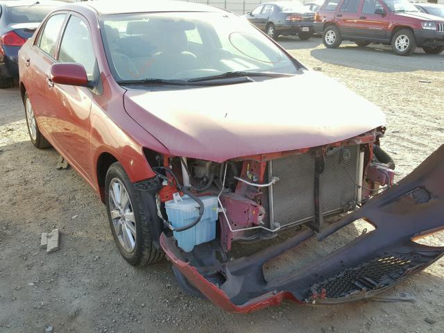 2T1BU4EE2AC387473 - 2010 TOYOTA COROLLA BA RED photo 1