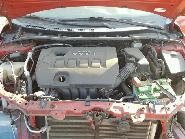 2T1BU4EE2AC387473 - 2010 TOYOTA COROLLA BA RED photo 7