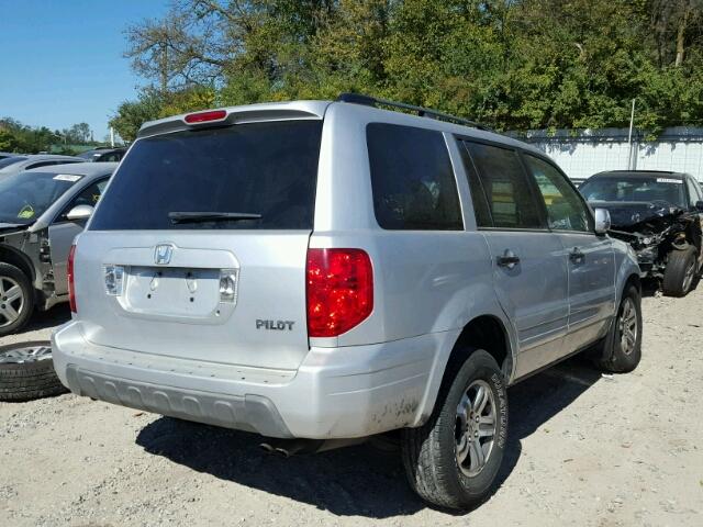 5FNYF18445B058376 - 2005 HONDA PILOT EX SILVER photo 4