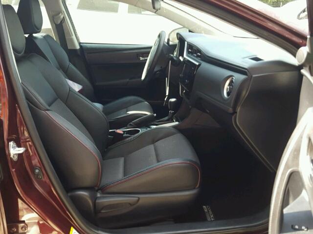 5YFBURHE4HP587340 - 2017 TOYOTA COROLLA L MAROON photo 5