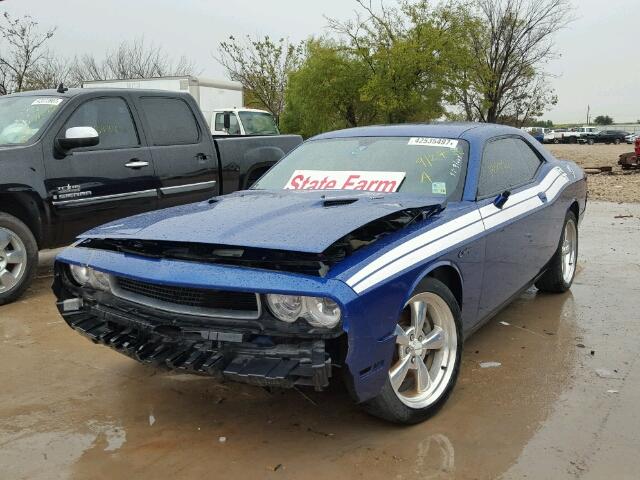 2C3CDYBT4CH254953 - 2012 DODGE CHALLENGER BLUE photo 2