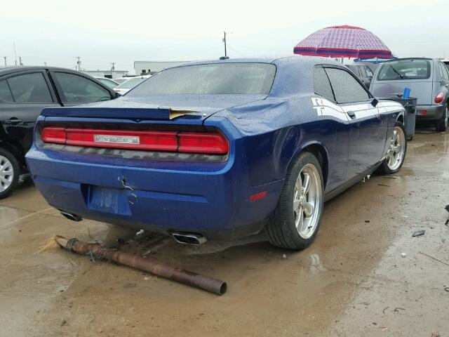 2C3CDYBT4CH254953 - 2012 DODGE CHALLENGER BLUE photo 4