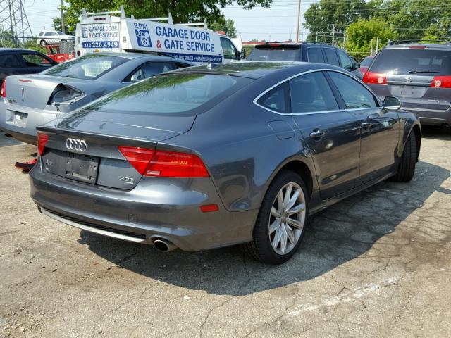 WAU2GAFC4DN072966 - 2013 AUDI A7 PRESTIG GRAY photo 4