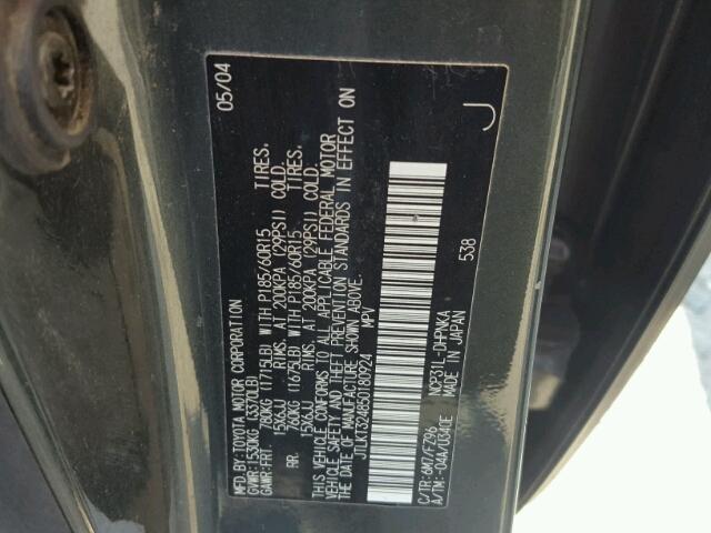 JTLKT324850180924 - 2005 TOYOTA SCION XB Жасыл фото 10