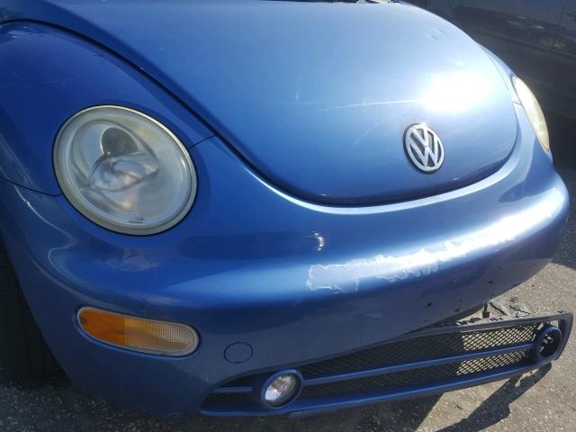 3VWCD21C1YM446055 - 2000 VOLKSWAGEN NEW BEETLE BLUE photo 9