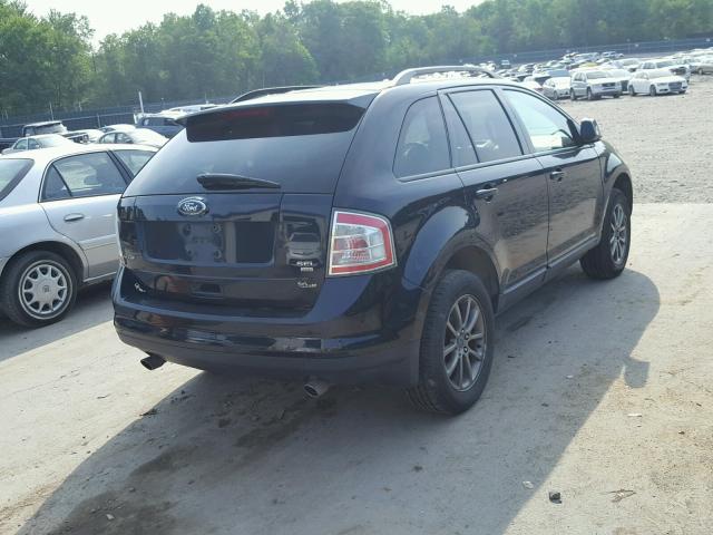 2FMDK48C18BB26309 - 2008 FORD EDGE SEL BLACK photo 4