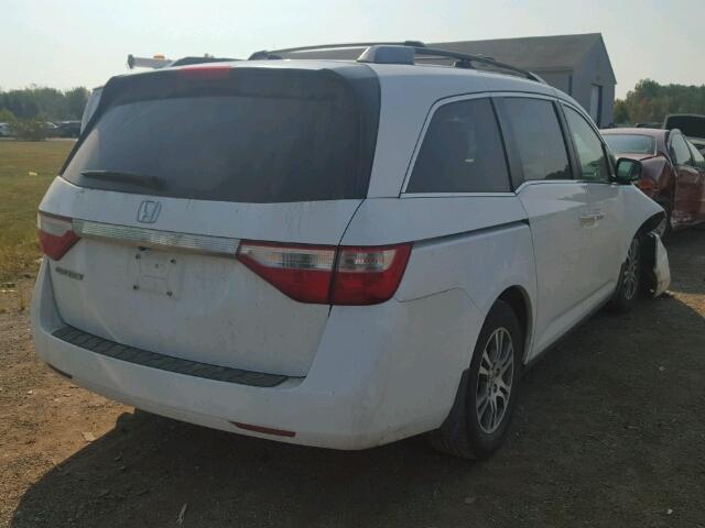 5FNRL5H63CB074801 - 2012 HONDA ODYSSEY EX WHITE photo 4
