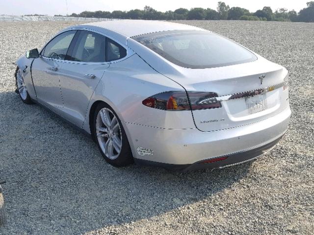 5YJSA1H25FFP71453 - 2015 TESLA MODEL S 85 SILVER photo 3