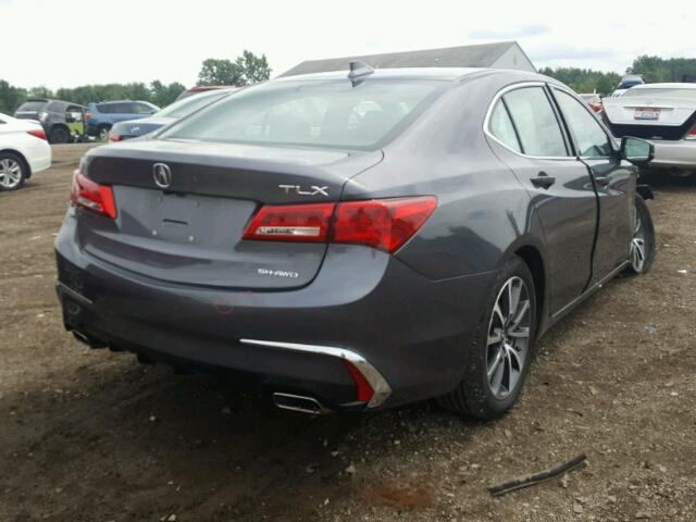 19UUB3F55JA001593 - 2018 ACURA TLX TECH GRAY photo 4