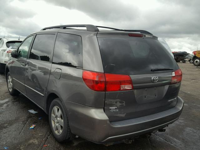 5TDZA23CX4S019356 - 2004 TOYOTA SIENNA GRAY photo 3