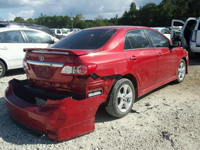 5YFBU4EE5CP038066 - 2012 TOYOTA COROLLA BA RED photo 4