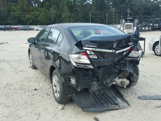 19XFB2F50FE080337 - 2015 HONDA CIVIC LX BLACK photo 3