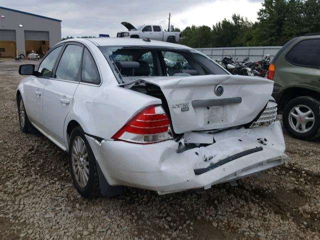 1MEHM42127G607747 - 2007 MERCURY MONTEGO PR WHITE photo 3