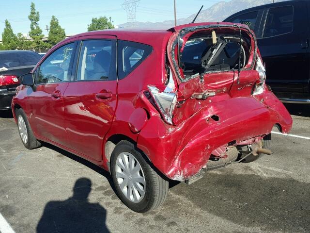 3N1CE2CP4FL420037 - 2015 NISSAN VERSA NOTE RED photo 3