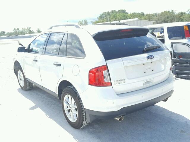 2FMDK3GC8DBB91308 - 2013 FORD EDGE WHITE photo 3