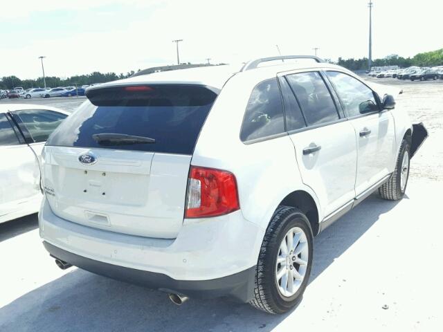 2FMDK3GC8DBB91308 - 2013 FORD EDGE WHITE photo 4