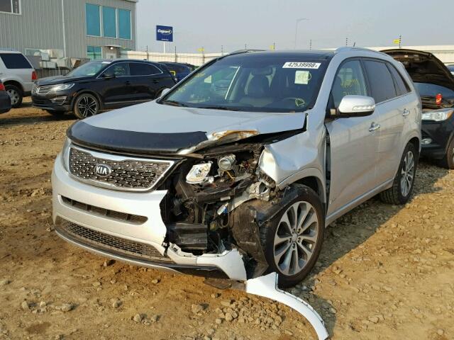 5XYKWDA70FG611336 - 2015 KIA SORENTO SX SILVER photo 2