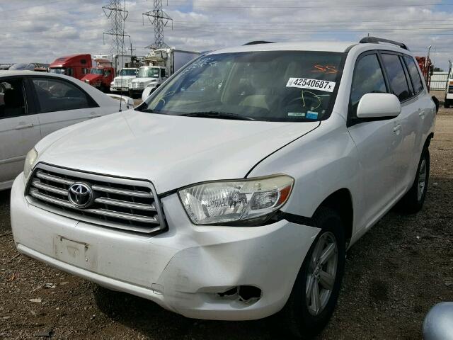 JTEDS41A992074962 - 2009 TOYOTA HIGHLANDER WHITE photo 2