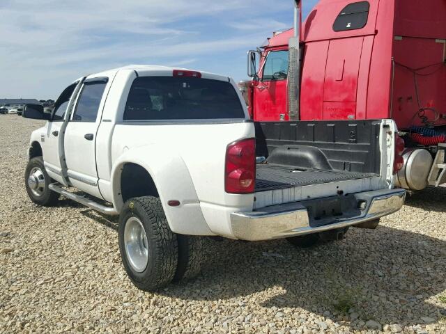 3D7MX49C27G722227 - 2007 DODGE RAM 3500 WHITE photo 3