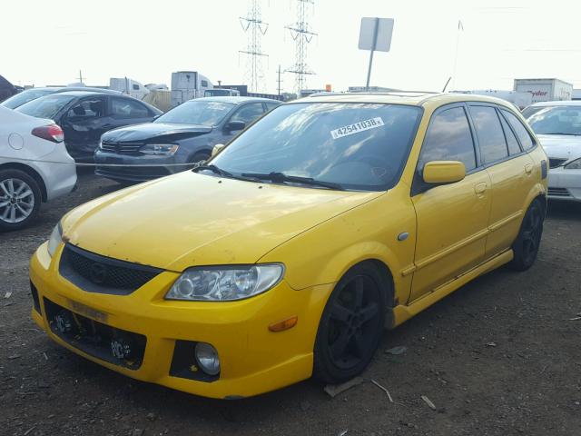 JM1BJ245931161596 - 2003 MAZDA PROTEGE PR YELLOW photo 2