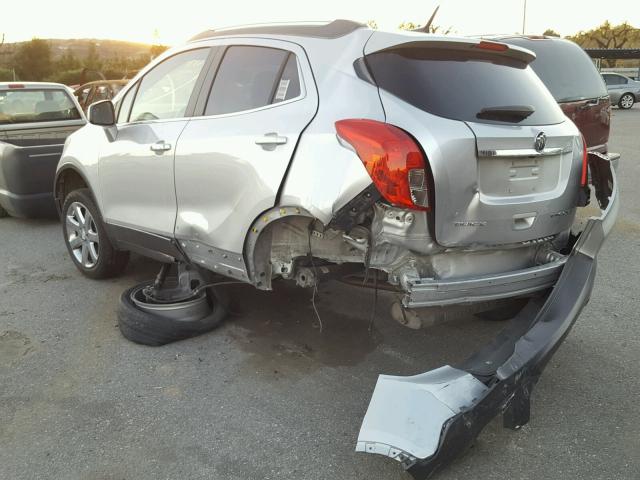 KL4CJCSB9DB089002 - 2013 BUICK ENCORE SILVER photo 3