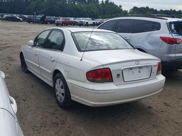 KMHWF25S53A820096 - 2003 HYUNDAI SONATA GL WHITE photo 3