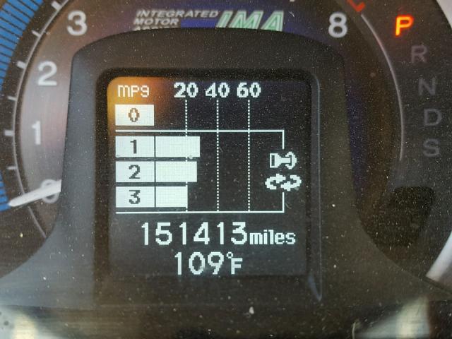 JHMZE2H71AS039139 - 2010 HONDA INSIGHT EX BLACK photo 8