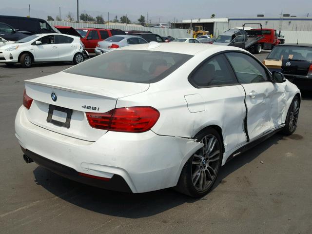 WBA3N7C57FK225492 - 2015 BMW 428 I WHITE photo 4