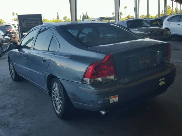 YV1RS58D132275577 - 2003 VOLVO S60 2.4T BLUE photo 3