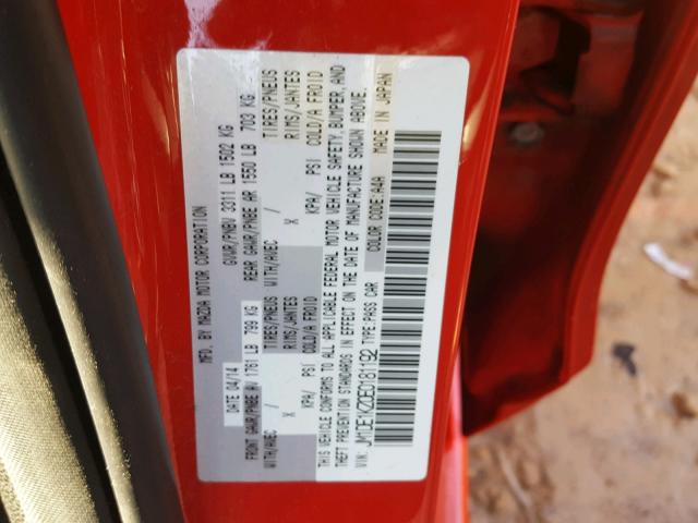 JM1DE1KZ0E0181192 - 2014 MAZDA MAZDA2 SPO 红色 照片 10