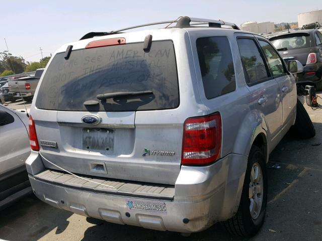 1FMCU4K36CKA07880 - 2012 FORD ESCAPE HYB SILVER photo 4