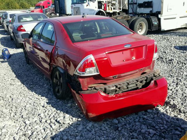 3FAHP07Z87R225916 - 2007 FORD FUSION SE RED photo 3