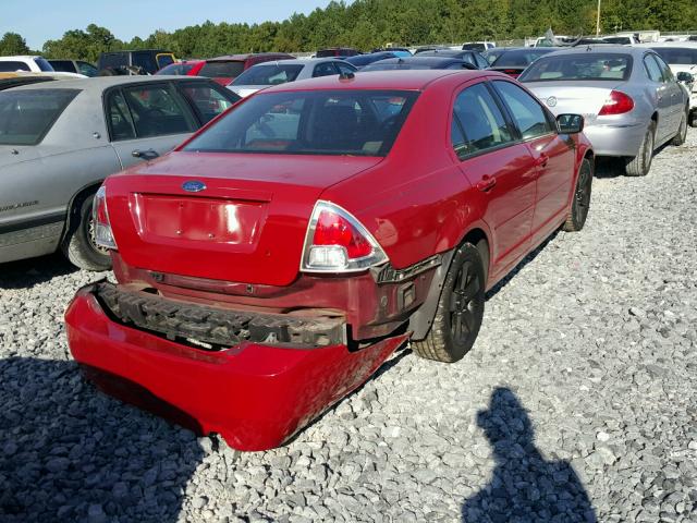 3FAHP07Z87R225916 - 2007 FORD FUSION SE RED photo 4