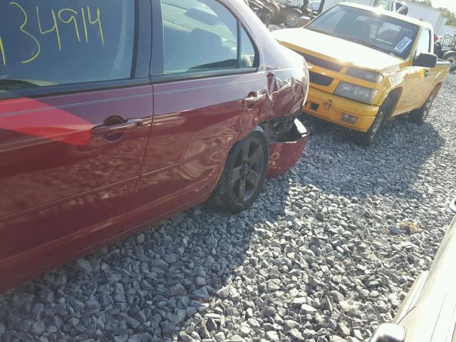 3FAHP07Z87R225916 - 2007 FORD FUSION SE RED photo 9