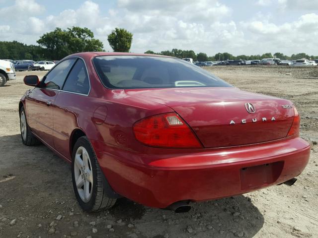 19UYA42691A007776 - 2001 ACURA 3.2CL TYPE RED photo 3