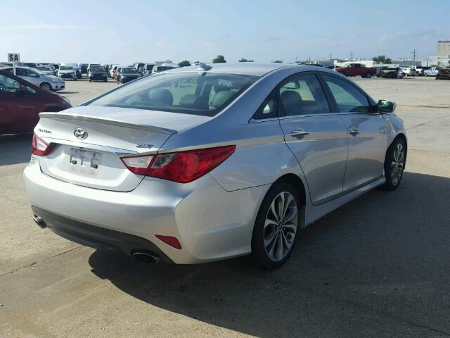 5NPEC4ABXEH852662 - 2014 HYUNDAI SONATA SE SILVER photo 4