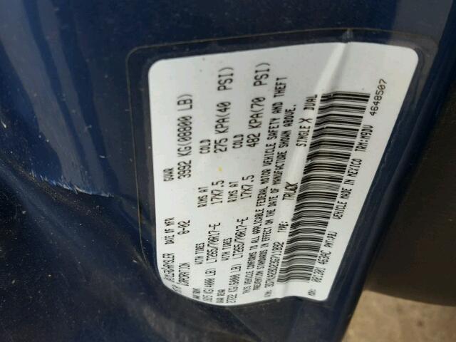 3D7KA28D23G711892 - 2003 DODGE RAM 2500 S BLUE photo 10