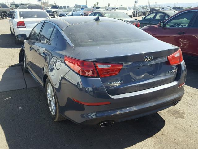 5XXGN4A7XFG414851 - 2015 KIA OPTIMA EX BLUE photo 3