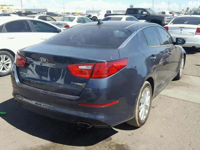 5XXGN4A7XFG414851 - 2015 KIA OPTIMA EX BLUE photo 4