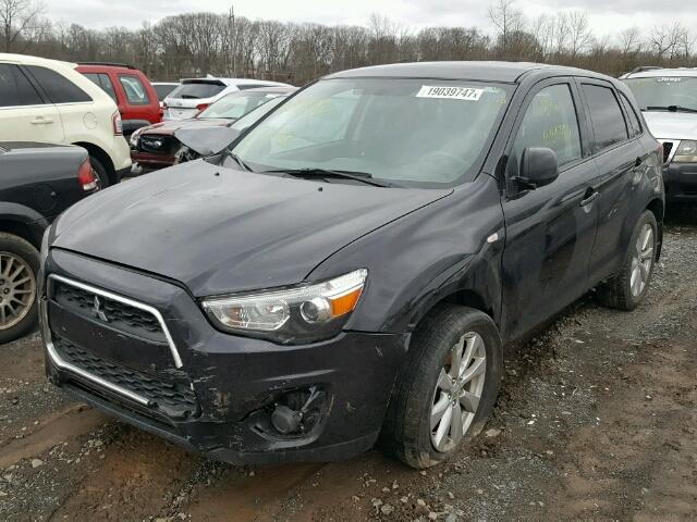 4A4AP3AU9DE022695 - 2013 MITSUBISHI OUTLANDER BLACK photo 2