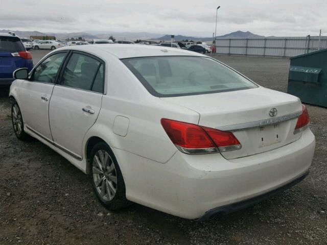 4T1BK3DB1BU390047 - 2011 TOYOTA AVALON BAS WHITE photo 3