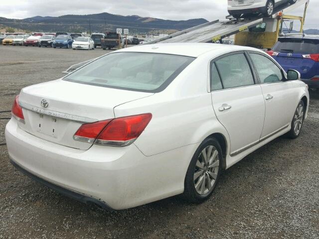 4T1BK3DB1BU390047 - 2011 TOYOTA AVALON BAS WHITE photo 4