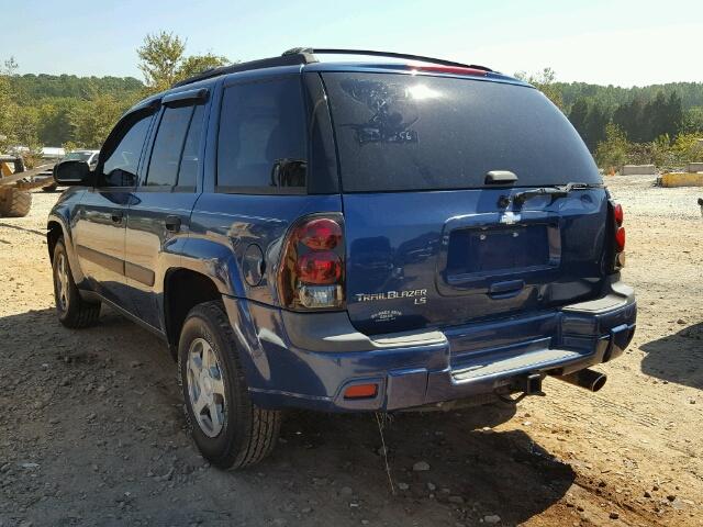 1GNDS13S552198222 - 2005 CHEVROLET TRAILBLAZE BLUE photo 3