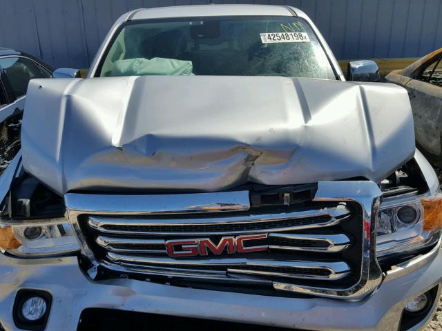 1GTG6DE38G1274462 - 2016 GMC CANYON SLT SILVER photo 7