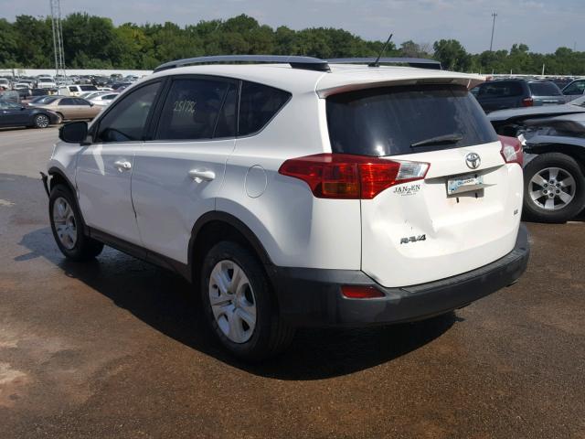 JTMZFREV3DD015816 - 2013 TOYOTA RAV4 LE WHITE photo 3