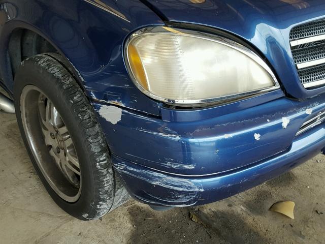 4JGAB54E41A242119 - 2001 MERCEDES-BENZ ML 320 BLUE photo 9