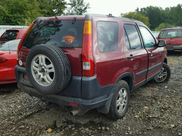 JHLRD78812C071632 - 2002 HONDA CR-V EX MAROON photo 4