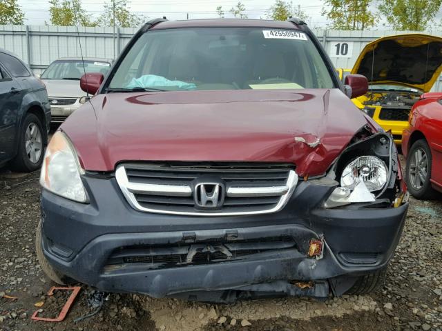 JHLRD78812C071632 - 2002 HONDA CR-V EX MAROON photo 9